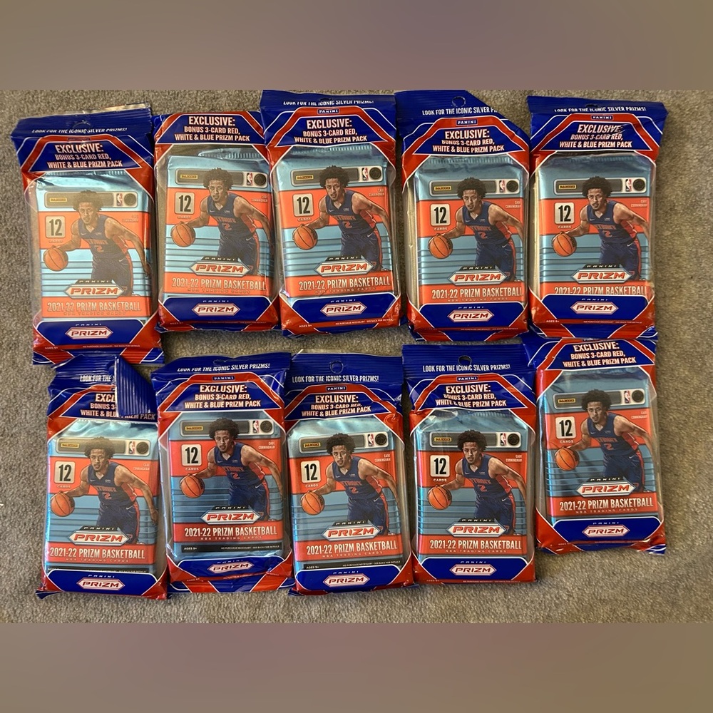 2021-2022 Panini Prizm Basketball Multipack bundle of 10